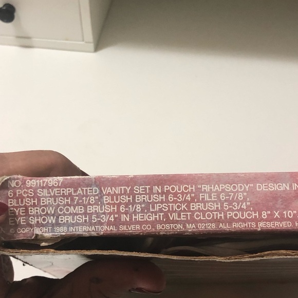 Silverplated Vanity set in pouch 6 pcs - Picture 7 of 8